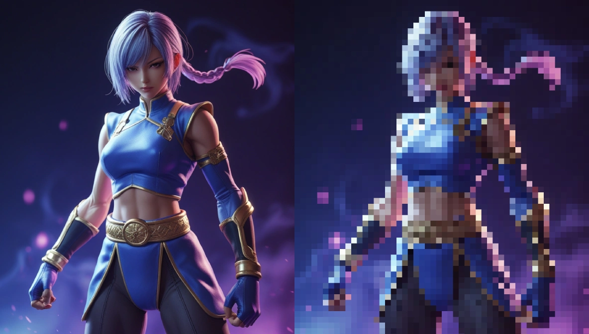 Illustration expliquant le fonctionnement d’un algorithme de pixelisation d’image