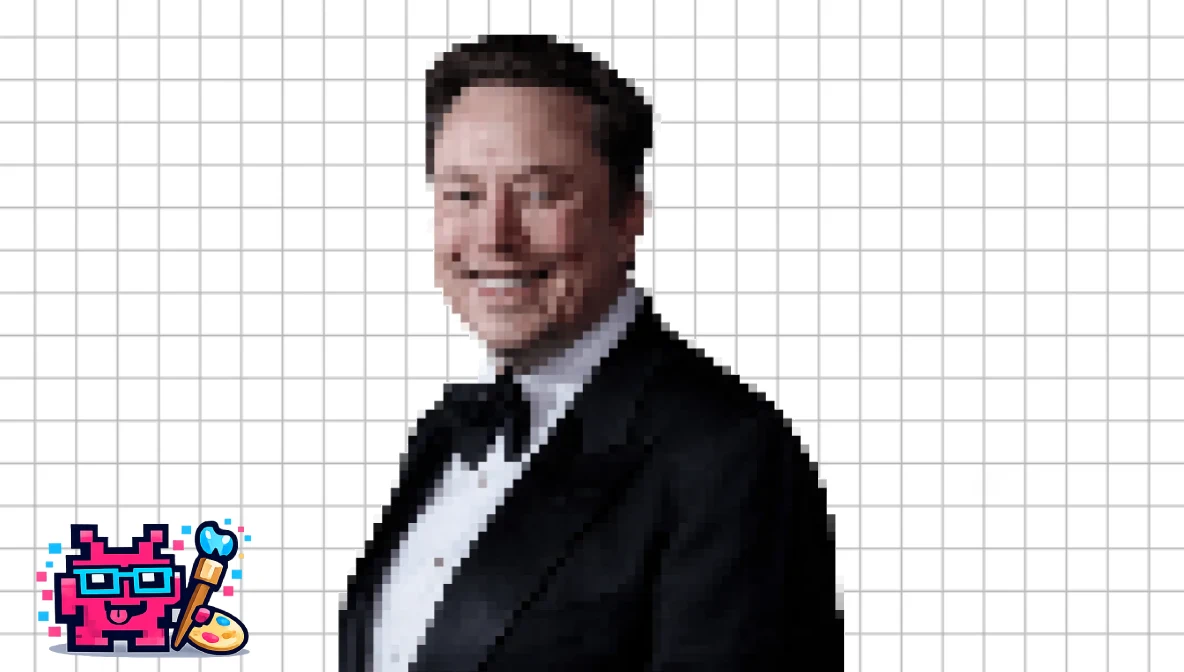 Exemple de portrait transformé en avatar pixel art 8-bit rétro